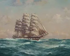 The Sobraon by John Charles Allcot, Oil on Canvas Board, offered Dec 2024