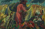 Elsa Mary Russell, Noah Australia, Oil on Board
