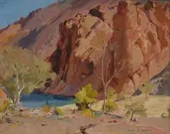 Alan Douglas Baker, Ormiston Gorge (Mount Cochina, Central Australia), Oil on Board