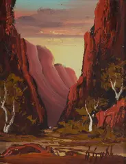 Henk Guth, Serpentine Gorge, NT, Oil on Board