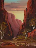 Henk Guth, Serpentine Gorge, NT, Oil on Board