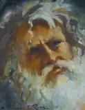 William E Rees, A Taylor Square Character, Oil on Canvas