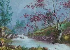 Cascading Stream by Louis Frank, W/Clr & Gouache, offered Dec 2024