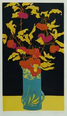 Aileen Brown, Crab Apples, 1986, Linocut 18/50