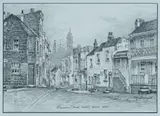 Cedric Emanuel, Reservoir Street, Surry Hills [Sydney] 1950, Pencil