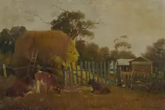 Robert Camm, Cows on Pasture, Oil on Canvas