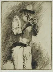Thomas Friedensen, The Man from Burragorang, 1924, Etching 6/50