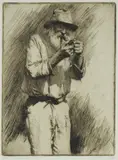 Thomas Friedensen, The Man from Burragorang, 1924, Etching 6/50