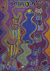 Mina Mina Jukurrpa (Mina Mina Dreaming) by Judy Watson Napangardi, 2001, Acrylic on Linen, offered Dec 2024