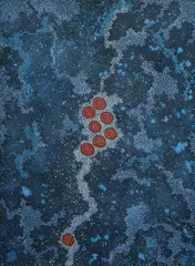 Gabriella Possum Nungarrayi, Seven Sisters - Milky Way (Yiwirra Jukurrpa) Dreaming, 1977, Acrylic on Canvas