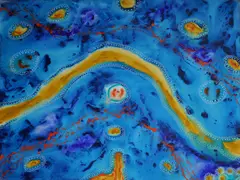 Kurun Warun, Pundin Parreeyt, Acrylic on Canvas