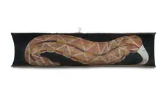 Timothy Wulanjbirr, Ngalyod Bark Painting, 2001, Ochre on Bark