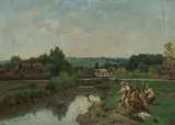Janos Johann Valentiny, Kopalnas Nyik, Oil on Canvas on Board