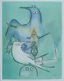 Wifredo Lam, Arbre de Plumes,' 1974 (from Pleni Luna Portfolio), Colour Lithograph 248/262