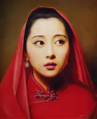 Chengwei Chen, The Wedding Night in Republic of China, 2015, Oil on Canvas
