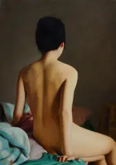 Chengwei Chen, Nude, Back View, 2015, Oil on Canvas