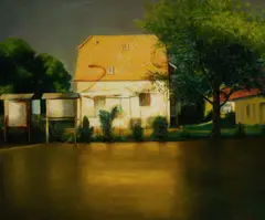 Chengwei Chen, House Reflected, 2015, Oil on Canvas