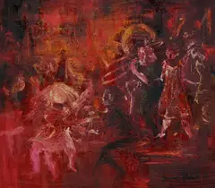 David Boyd, Jazz Pub, 1966, Oil on Board