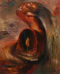 James Gleeson, Magus 2, Oil on Board