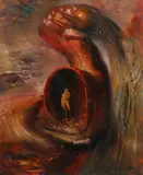James Gleeson, Magus 2, Oil on Board