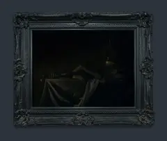 Leslie Rice, Recomposition, 2009, Presented in black ornate frame under Optium museum acrylic as specified by the artist
