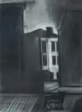 Robert Dickerson, Alley Cat, Charcoal