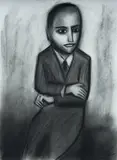 Robert Dickerson, The Commuter, Charcoal