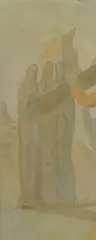 Justin O'Brien, Study for Jesus Speaks to the Daughters of Jerusalem, c.1959-61, W/Clr & Pencil