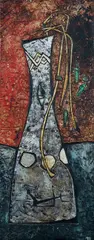 Ignacio Jose Marmol, Anfora, 1969, Oil & Mixed Media on Plywood