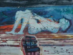 Michael Kmit, Untitled (Nude), 1971, Oil on Board