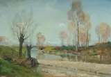 Alfonso Corradi, Roggia Babbiona [Italy], Oil on Canvas