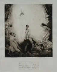 Norman Lindsay, O Man! Take Heed, 1922, Etching, Engraving Stipple & Roulette 12/55