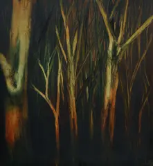 Pro Hart, Tree Study, Oil on Board