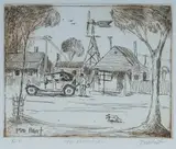 Pro Hart, Filling Up The Car, Etching A/P