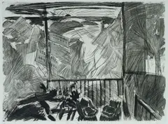 Kevin Connor, The Time Passing, Studio, 1989, Etching & Aquatint 19/20