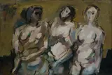 Paul Haefliger, Trois Nus Assis (Three Seated Nudes)