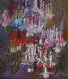 George Finey, Chandelier, Oil on Board