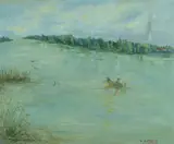 Salvatore Zofrea, Hawkesbury River, Oil on Canvas on Board
