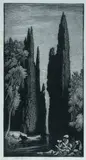 Lionel Lindsay, Lethe Wharf, woodcut