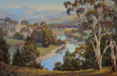 Morning on the Manning by John Bradley, Oil on Canvas on Board, sold Oct 2024