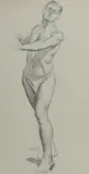 Douglas Robert Dundas, Male Study, c.1940s, Ink & Wash