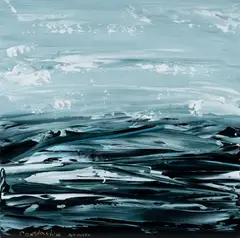 Seascape by Constantine Popov, 2022, Acrylic on Board, sold Oct 2024