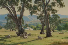 Melvin Duffy, Liverpool Range Pastoral, 2006, Oil on Canvas Board