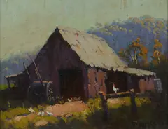 Dixon Copes, Cedar Barn, Windsor, Oil on Panel