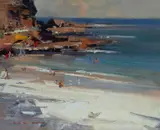 Ken Knight, Afternoon Shadows [North Bondi], 1995, Oil on Board