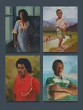 Allan Waite, (4), Oil on Canvas on Board (1); Oil on Canvas Board (3)