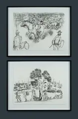 Mervyn Street, (2), Charcoal on Arches Paper (2)
