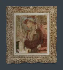 Emeric Gomery, Portrait of a Girl, 1946, Oil on Board