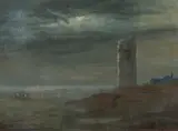 George Edmund Butler, Flamborough Head, England, 1917, W/Clr & Gouache