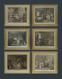 William Hogarth, (6), Complete set of 6 copperplate engravings, possibly Heath edition, 1822